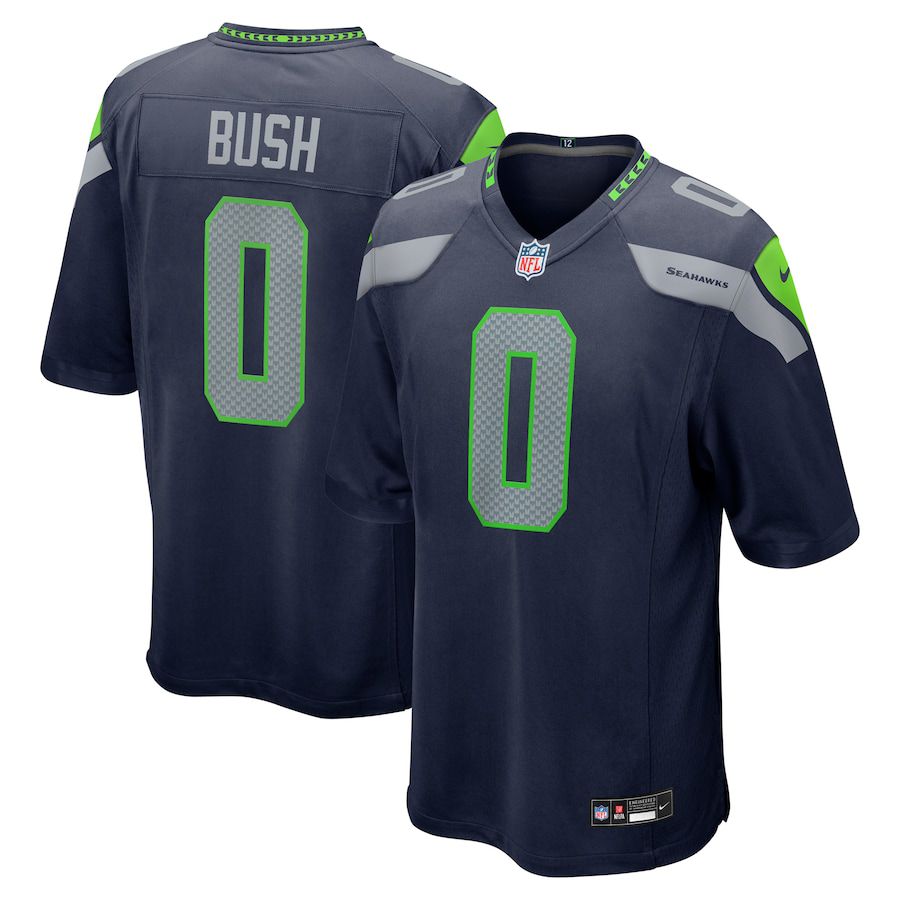 Men Seattle Seahawks #0 Devin Bush Nike College Navy Game NFL Jersey